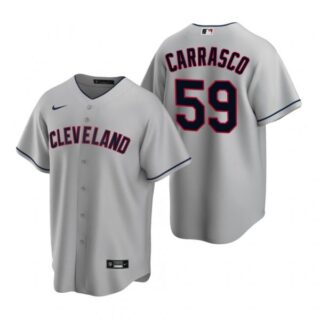 Men's Carlos Carrasco Cleveland Indians Cool Base Jersey Gray