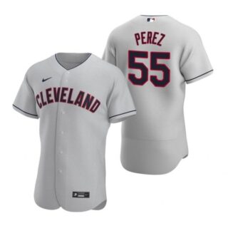 Men's Roberto Perez Cleveland Indians Flex Base Jersey Gray
