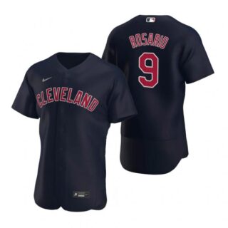 Men's Eddie Rosario Cleveland Indians Flex Base Jersey Navy Cleveland