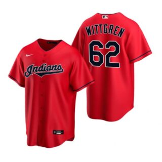 Men's Nick Wittgren Cleveland Indians Cool Base Jersey Red