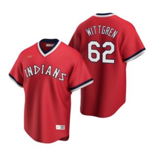 Men's Nick Wittgren Cleveland Indians Cool Base Jersey Red Cooperstown