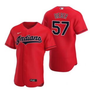 Men's Shane Bieber Cleveland Indians Flex Base Jersey Red