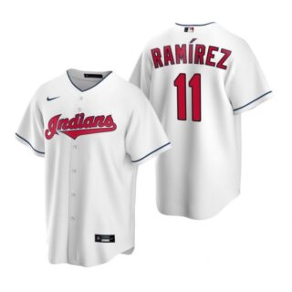 Men's Jose Ramirez Cleveland Indians Cool Base Jersey White