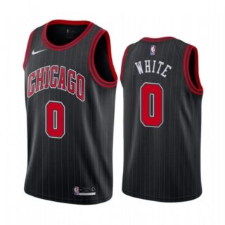 Men's Coby White Chicago Bulls Basketball Jersey Black Statement
