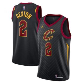 Men's Collin Sexton Cleveland Cavaliers Basketball Jersey Black Statement