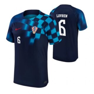 Men's Dejan Lovren Croatia National Team Dark Blue Away Soccer Jersey 2022-23