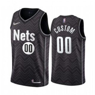 Men's Custom Brooklyn Nets Basketball Jersey Black