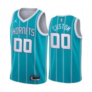 Men's Custom Charlotte Hornets Basketball Jersey Teal