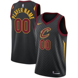 Men's Custom Cleveland Cavaliers Basketball Jersey Black