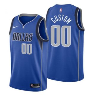 Men's Custom Dallas Mavericks Basketball Jersey Blue