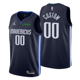 Men's Custom Dallas Mavericks Basketball Jersey Navy