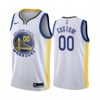 Men's Custom Golden State Warriors Basketball Jersey White
