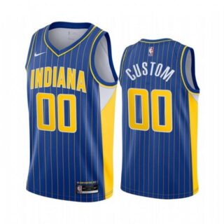 Men's Custom Indiana Pacers Basketball Jersey Blue