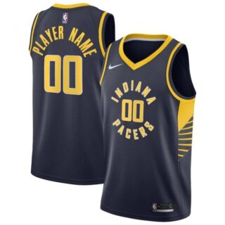 Men's Custom Indiana Pacers Basketball Jersey Navy