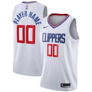 Men's Custom Los Angeles Clippers Basketball Jersey White