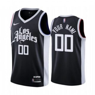 Men's Custom Los Angeles Clippers Basketball Jersey Black