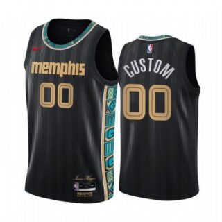 Men's Custom Memphis Grizzlies Basketball Jersey Black