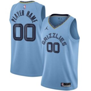 Men's Custom Memphis Grizzlies Basketball Jersey Blue