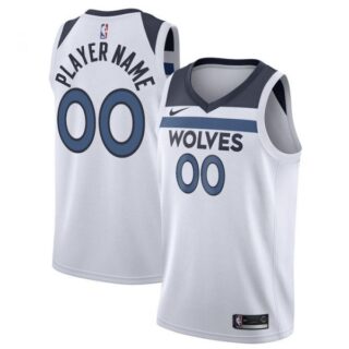 Men's Custom Minnesota Timberwolves Basketball Jersey White