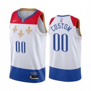 Men's Custom New Orleans Pelicans Basketball Jersey White