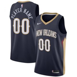 Men's Custom New Orleans Pelicans Basketball Jersey Navy