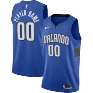 Men's Custom Orlando Magic Basketball Jersey Blue