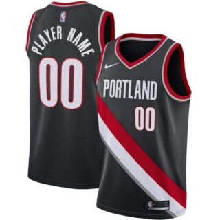 Men's Custom Portland Trail Blazers Basketball Jersey Black