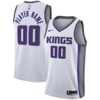Men's Custom Sacramento Kings Basketball Jersey White