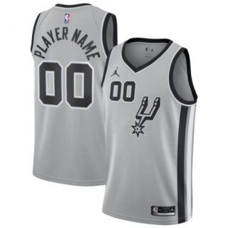 Men's Custom San Antonio Spurs Basketball Jersey Sliver