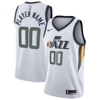 Men's Custom Utah Jazz Basketball Jersey White