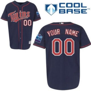 customized minnesota twins jersey dark blue home cool base baseball jersey