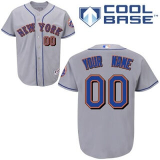customized new york mets jersey grey road cool base baseball jersey