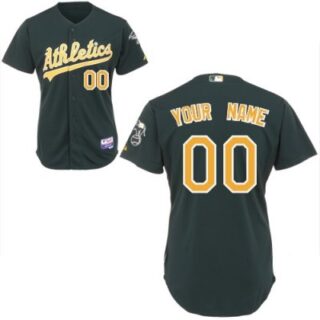 customized oakland athletics jersey green cool base baseball jersey