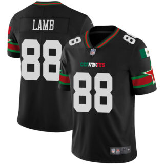 Men's CeeDee Lamb Dallas Cowboys Black Mexican Vapor Limited Jersey Stitched