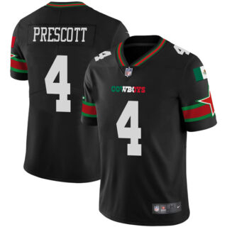 Men's Dak Prescott Dallas Cowboys Black Mexican Vapor Limited Jersey Stitched