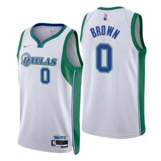 Men's Sterling Brown Dallas Mavericks 75th Anniversary Diamond Jersey White City