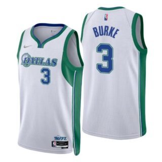 Men's Trey Burke Dallas Mavericks 75th Anniversary Diamond Jersey White City