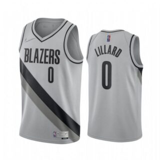 Men's Damian Lillard Portland Trail Blazers Basketball Jersey Gray