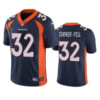 Men's Delarrin Turner Yell Denver Broncos Limited Footbal Jersey Navy