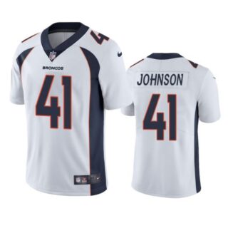 Men's Jamar Johnson Denver Broncos Limited Footbal Jersey White