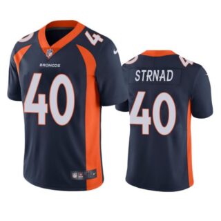 Men's Justin Strnad Denver Broncos Limited Footbal Jersey Navy