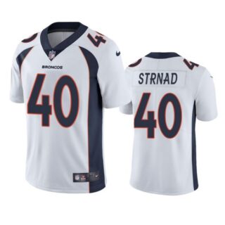 Men's Justin Strnad Denver Broncos Limited Footbal Jersey White