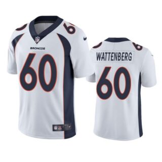 Men's Luke Wattenberg Denver Broncos Limited Footbal Jersey White
