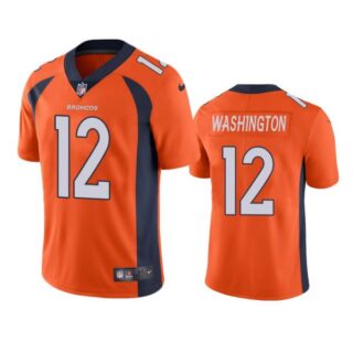 Men's Montrell Washington Denver Broncos Limited Footbal Jersey Orange