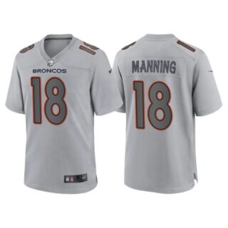 Youth Denver Broncos Peyton Manning Gray Atmosphere Fashion Stitched Jersey
