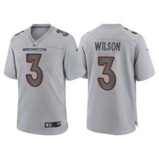 Youth Denver Broncos Russell Wilson Gray Atmosphere Fashion Stitched Jersey