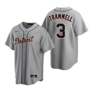 Men's Alan Trammell Detroit Tigers Cool Base Jersey Gray