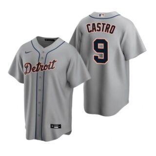 Men's Willi Castro Detroit Tigers Cool Base Jersey Gray