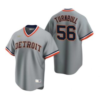 Men's Spencer Turnbull Detroit Tigers Cool Base Jersey Gray Cooperstown