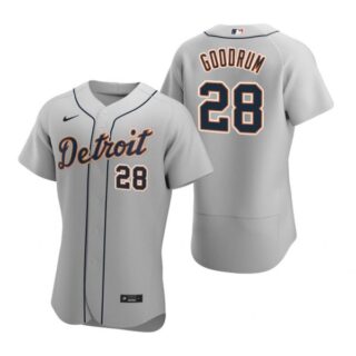 Men's Niko Goodrum Detroit Tigers Flex Base Jersey Gray
